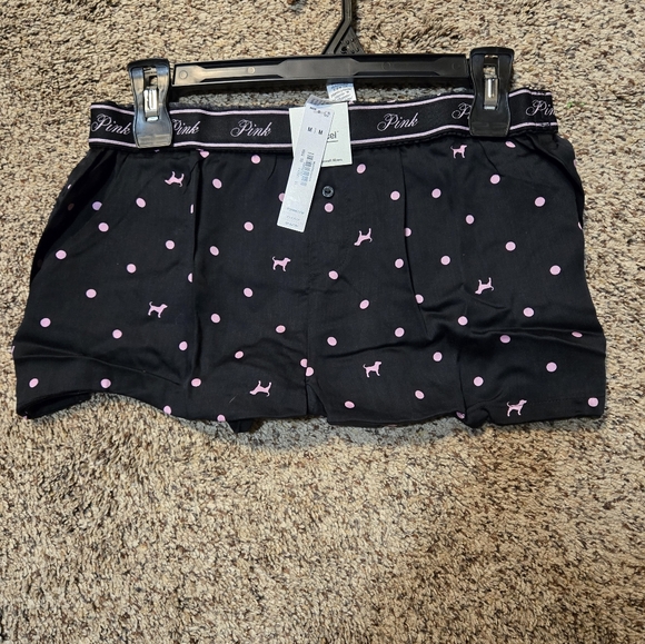 Victoria's Secret Other - Victoria's Secret Black and Pink Polka Dot Sleepwear